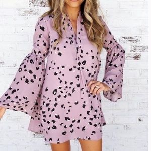 NEW Buddy Love Purple Leopard Print Dress